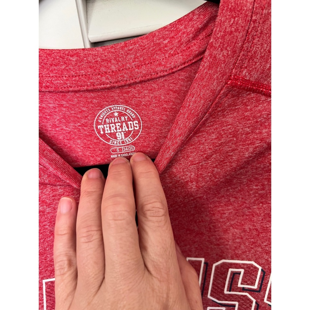 Ole Miss Rebels Rivalry Threads T-Shirt Heathered Red Raglan Small - Picture 2 of 5